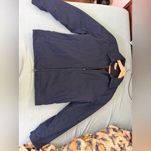 Everlane the filed canvas jacket XL Navy Blue zip up